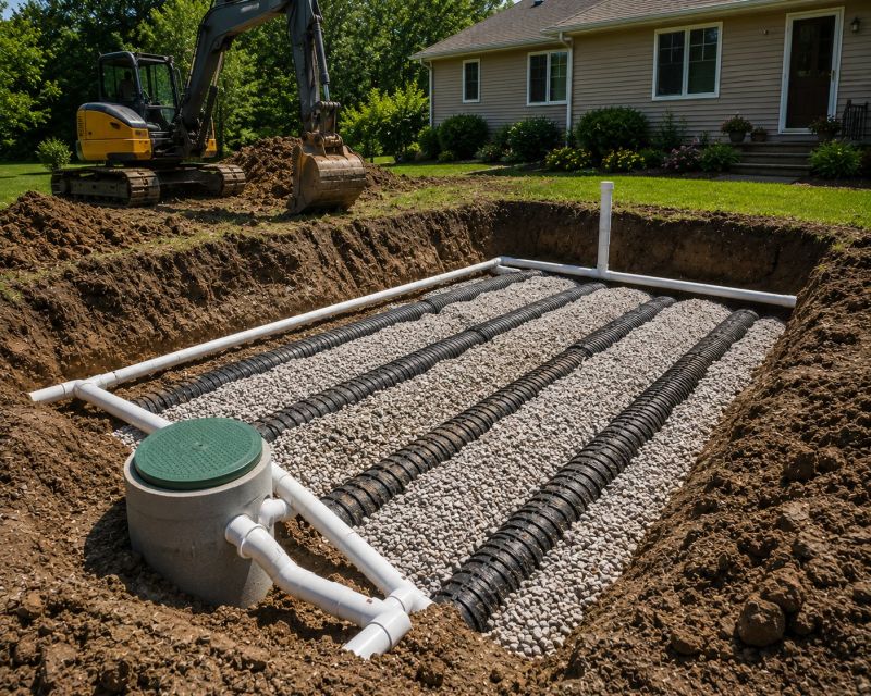 Drain Field Installation in Austin, TX